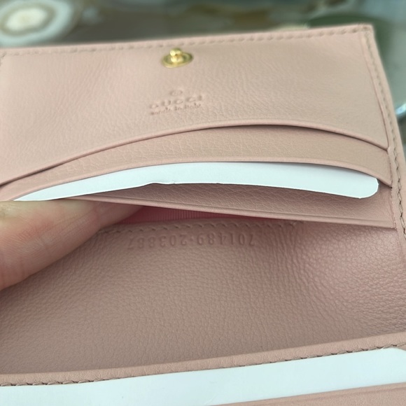 New, Authentic GUCCI Wallet Cupcake Pink Brown Stripes Love Parade GG LOGO - Picture 14 of 14